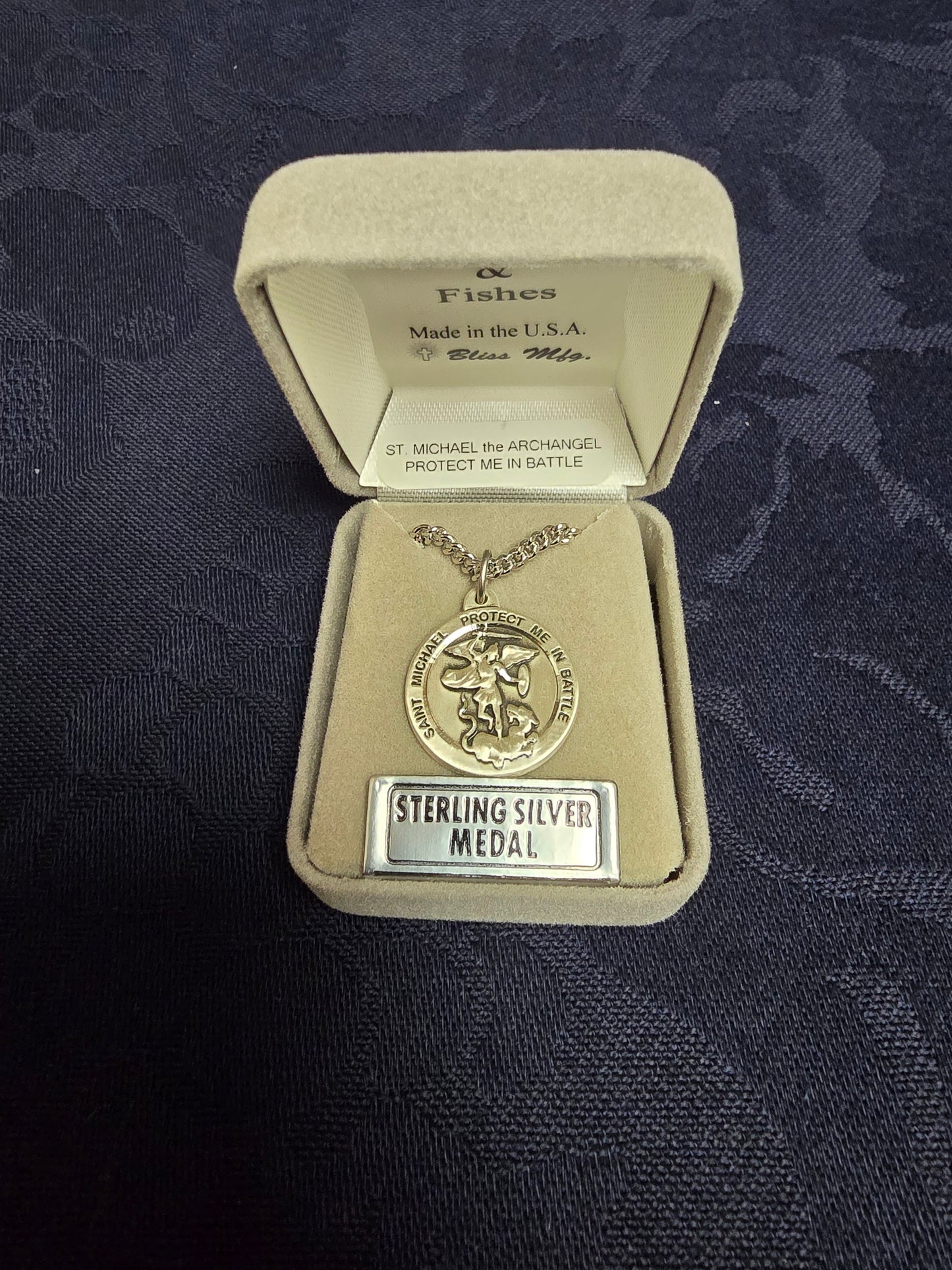 0344SS/24S - St. Michael Medal Sterling Silver