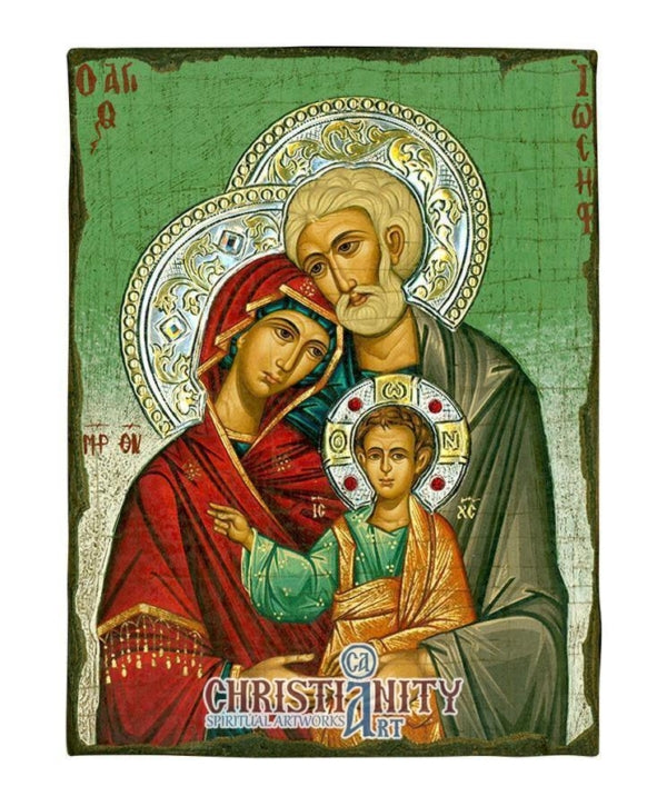 SW26x20-483 The Holy Family Silk Screen Icon
