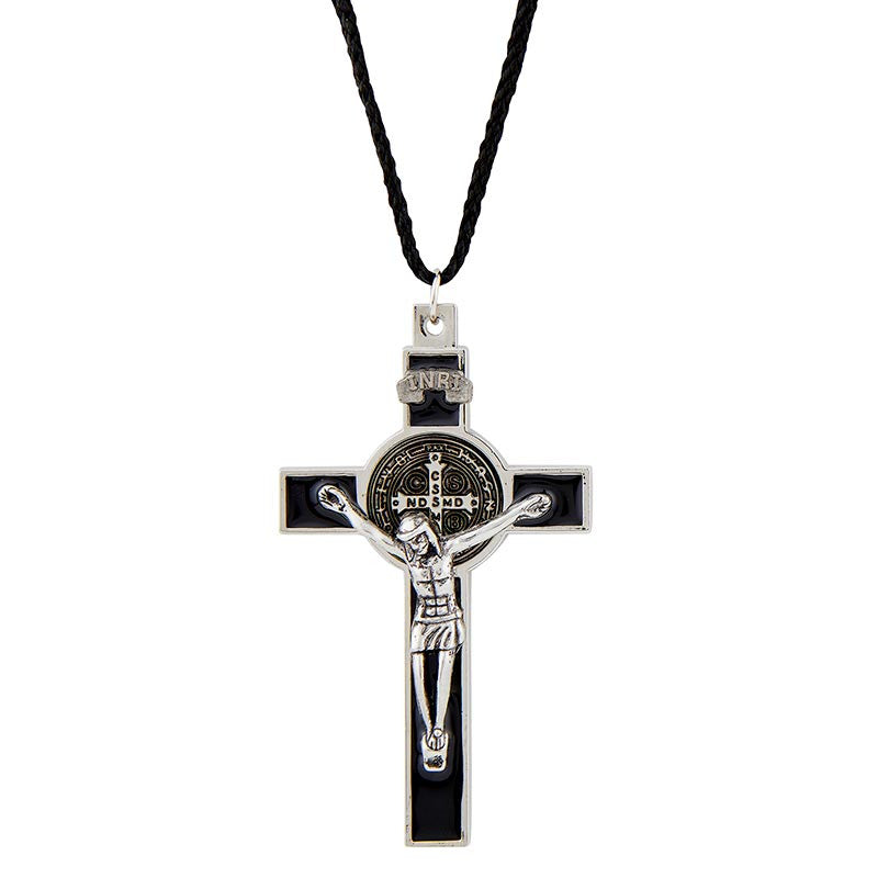 AS648 - Black St. Benedict Crucifix Pendant