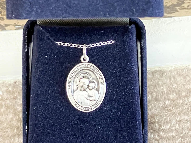 Our Lady of Good Counsel - 3/4" Sterling Silver