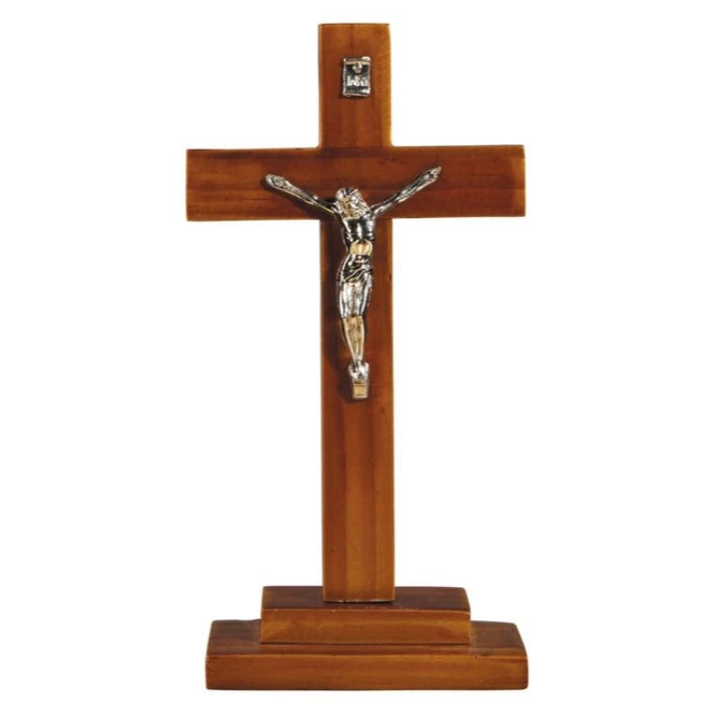 WC597 - 6" Standing Wood Crucifix