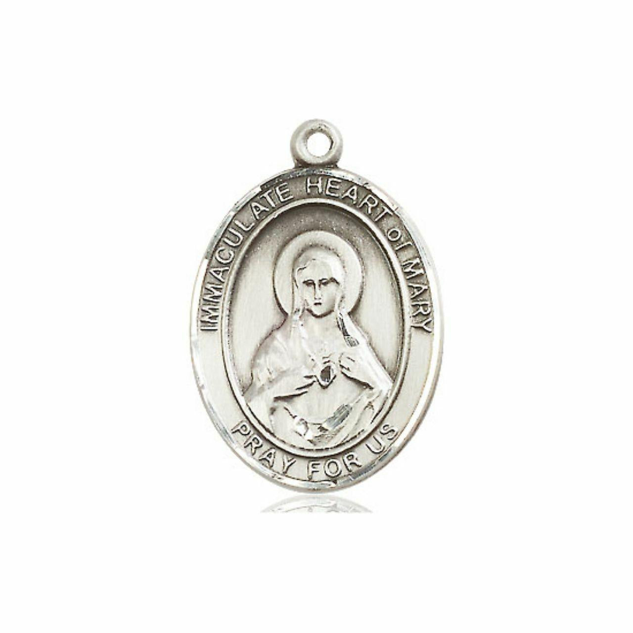 Immaculate Heart of Mary - Sterling Silver 1"