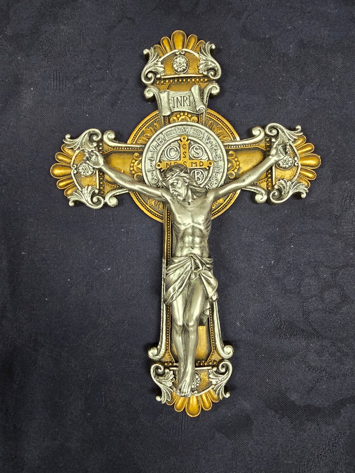 F4954  - Two-Tone Ornate St. Benedict Crucifix