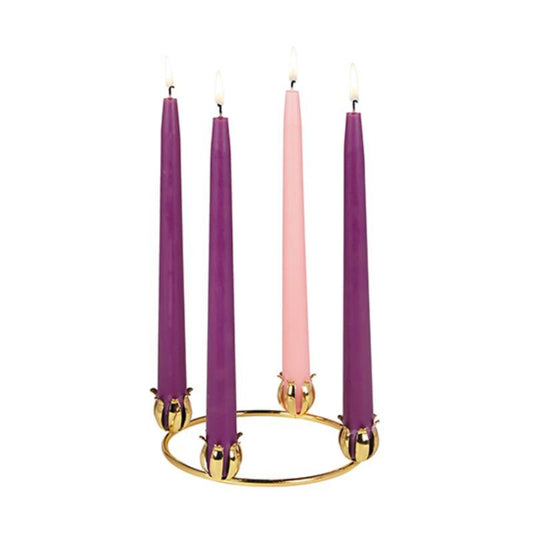 6" Dia Brass Advent Wreath B3830