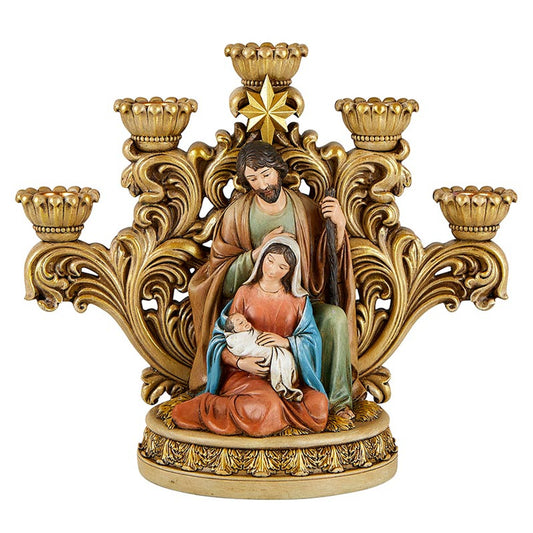 J5511- Candelabra Nativity Star Advent Candleholder