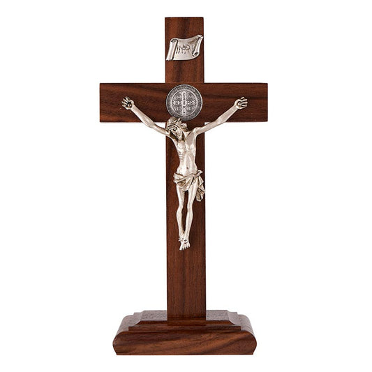 JC-6031-E - 9" St. Benedict Standing Crucifix