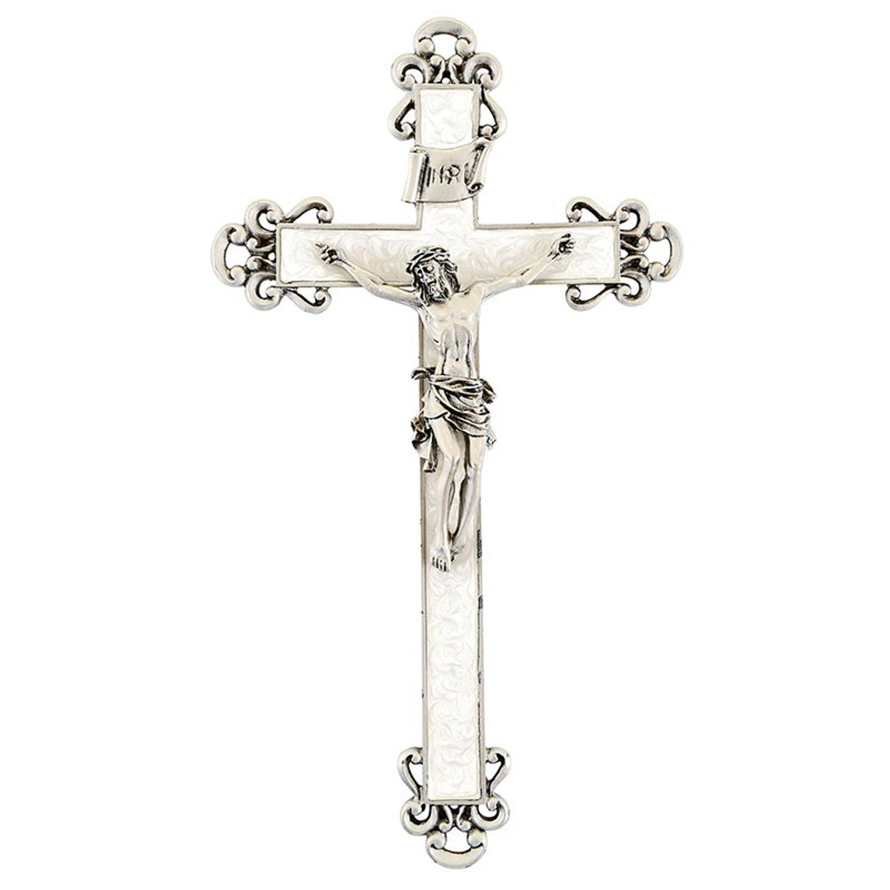 JC-7105-E Pearlized Wall Crucifix