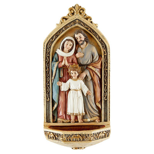 L0380 - Holy Family Resin Holy Water Font