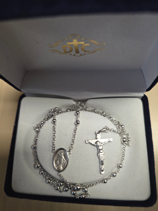 Silver Rosary