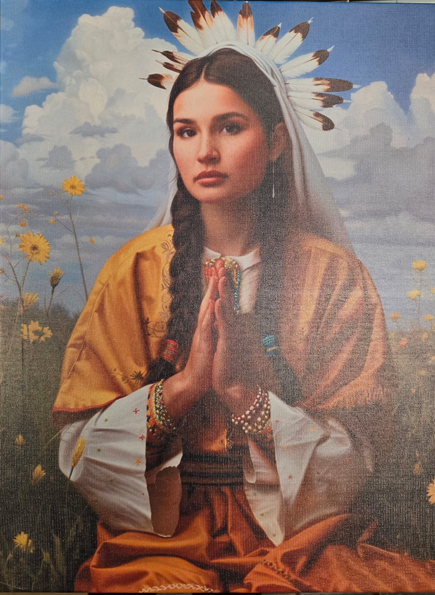 Portrait - Saint Kateri - Yellow Coat