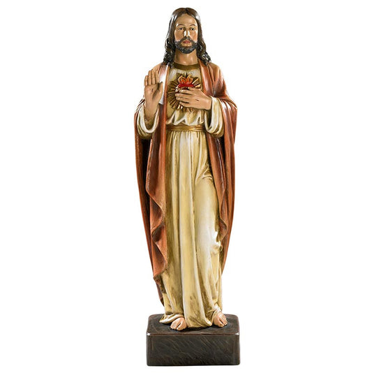 VC787 - 22-1/2" Val Gardena Sacred Heart of Jesus Statue